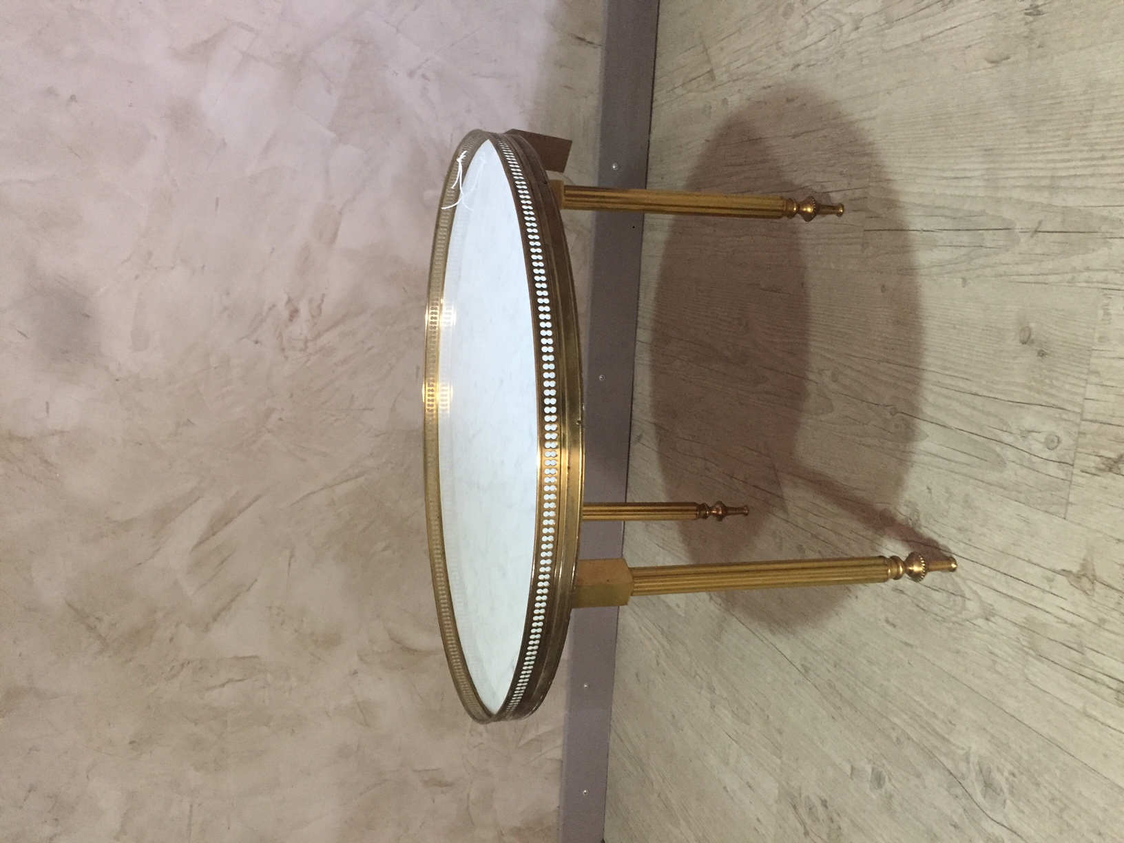 Table basse laiton et marbre - J&Jo Antiquités Décoration